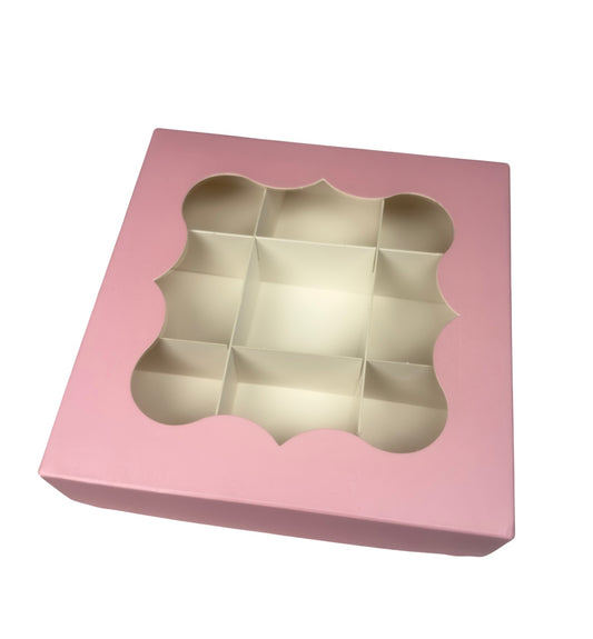 Empty Baby Pink Boxes with inserts - 15x15x3.5cm