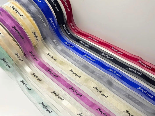 Organza Ribbon 'Just for You' Text
