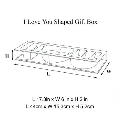 Red Fillable ' I❤️U' Window Treat Box - 44x15x5.3cm