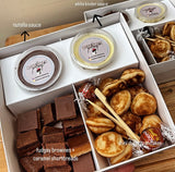 Clear Lid Small 2-Section Fondue/Dipping Box - 20x20x6cm