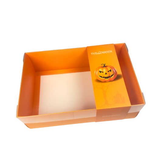 Clear Lid Deep Box With Halloween Sleeve - 24 x 16 x 8 cm