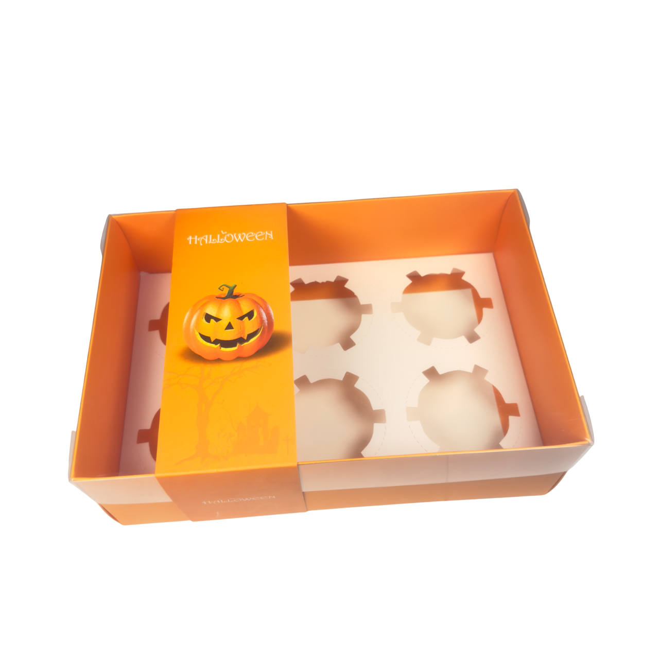 Clear Lid Deep Box With Halloween Sleeve - 24 x 16 x 8 cm