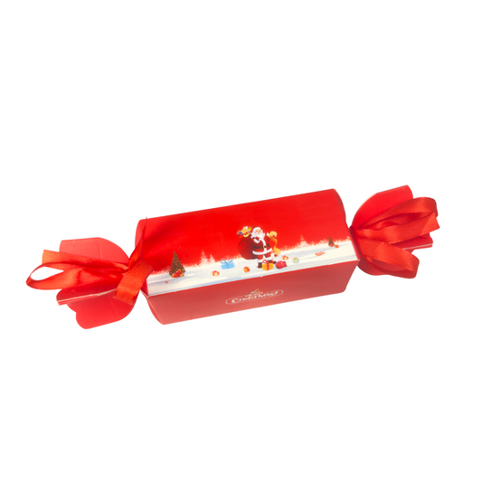 Red Christmas Design Crackers with Ribbons – 25.5 x 5 x 4cm