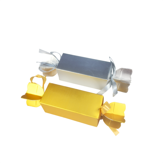 Premium Gold & Silver Crackers with Ribbons – 25.5 x 5 x 4cm