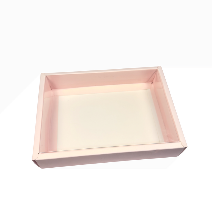 Clear Lid Border Boxes - 17x12x3.5cm – Sweet Treats Packaging