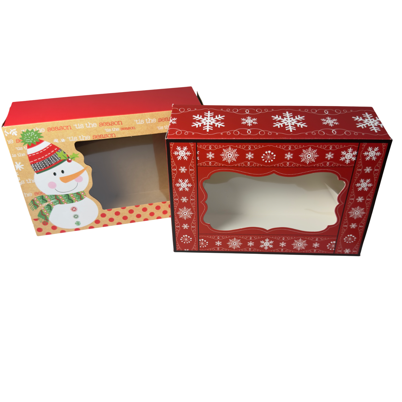 Christmas Window Bakery Boxes - 21.5 x 14.5 x 6.5 cm