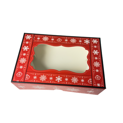 Christmas Window Bakery Boxes - 21.5 x 14.5 x 6.5 cm