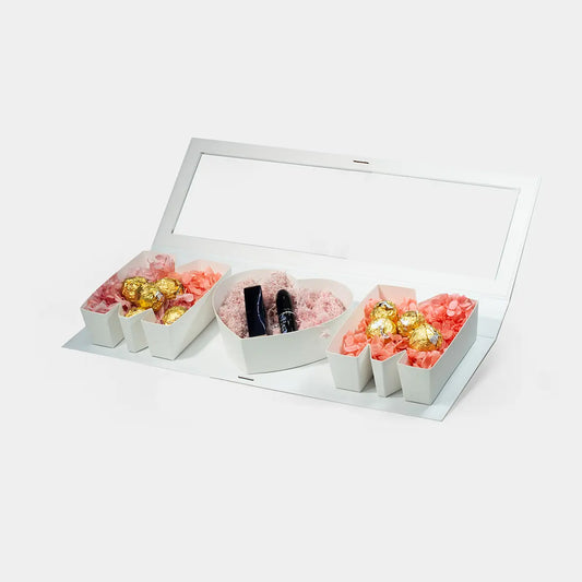Pink/White 'M❤️M' Window Treat Box - 44x15x5.3cm