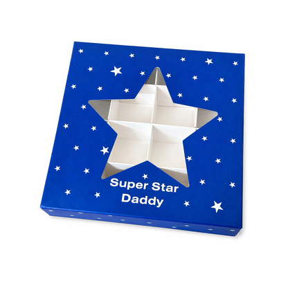 Empty Super Daddy Father’s Day Boxes With Inserts - 15x15x3.5cm - Bulk