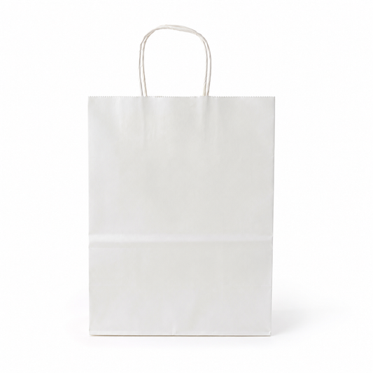 White Paper Bag with Twisted Handles