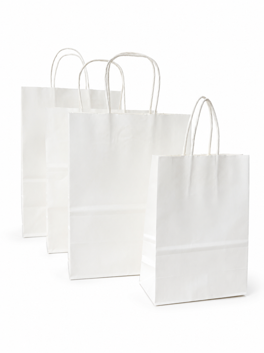 White Paper Bag with Twisted Handles