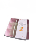 Clear Lid Box With Pink Flower Bouquet Happy Mothers Day Sleeve - 15 x 15 x 3.5cm