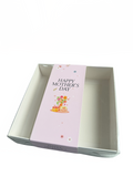 Clear Lid Box With Pink Flower Bouquet Happy Mothers Day Sleeve - 15 x 15 x 3.5cm