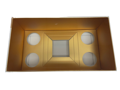Clear Lid Bento Box With 4 Hold Cupcake Insert - 33 x 18 x 12.7cm - Enhanced Height