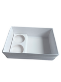 Clear Lid Deep/Cupcake Box With Ramadan Kareem Sleeve - 24 x 16 x 8 cm