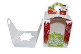 Christmas Themed One Hold Cupcake Box with Handle – Pack of 10