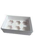 Clear Lid Deep/Cupcake Box With Ramadan Kareem Sleeve - 24 x 16 x 8 cm