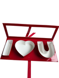 Red/Pink Fillable ' I❤️U' Window Treat Box - 44x15x5.3cm