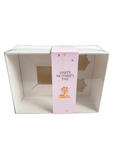 Clear Lid Bento Box With 2 Hold Cupcake Insert With Pink Mother's Day Sleeve - 25.4 x 18 x 12.7cm - Enhanced Height (Copy)