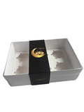 Clear Lid Deep/Cupcake Box With Ramadan Kareem Sleeve - 24 x 16 x 8 cm