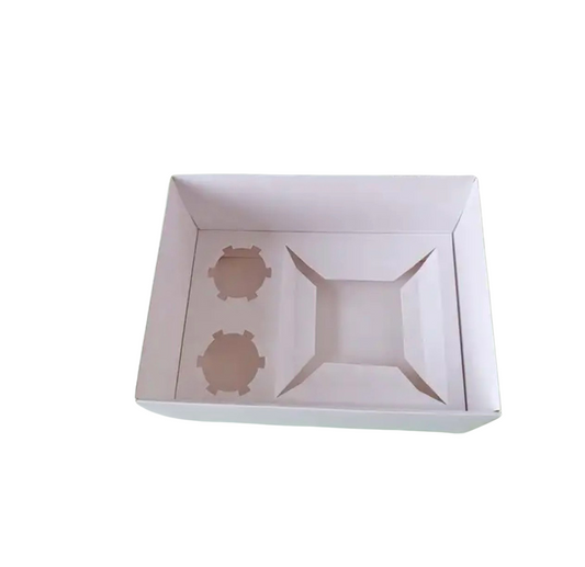 PRE-ORDER - Lid Bento Box With 2 Hold Cupcake Insert - 25.4 x 18 x 12.7cm - Enhanced Height