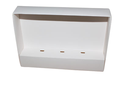 Clear Lid Box With Plain White Sleeve - Multiple Sizes