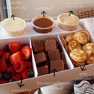 Clear Lid Fondue Box 3 section - 26x20x5cm