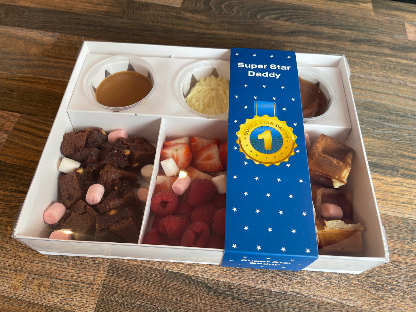 Clear Lid Fondue/Dipping Box 3 section - 26x20x5cm