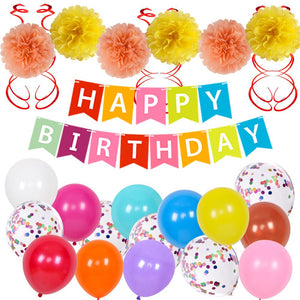 Happy Birthday Balloon Set - Multicolour