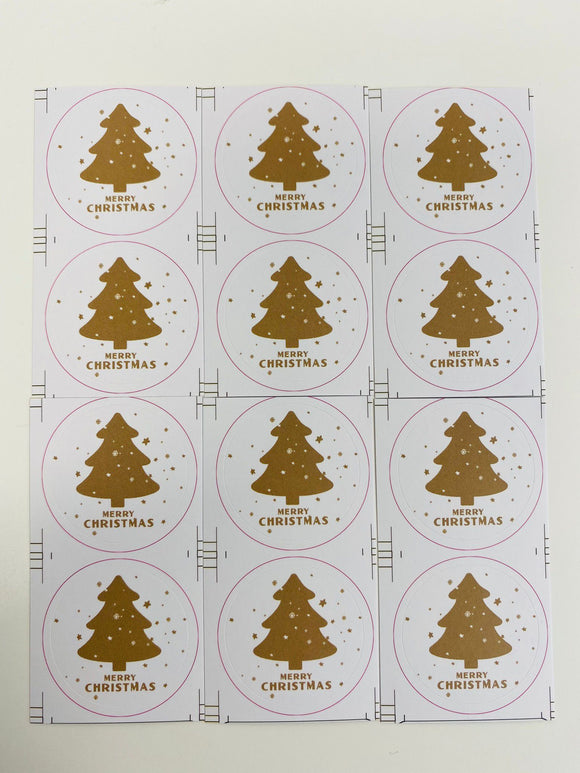 Christmas tree stickers