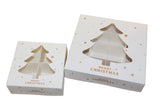 Christmas Tree window Boxes with inserts- 10x10x3.5cm