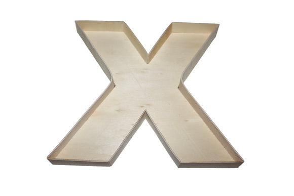 Wooden fillable letter “X”