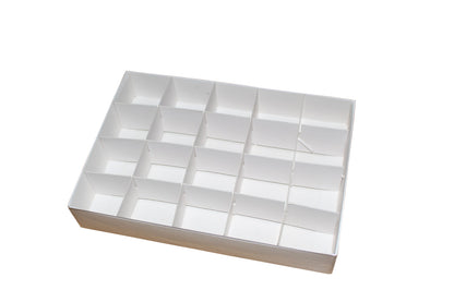 Clear lid box with Red Santa sleeve - 20 x 14 x 3.5cm