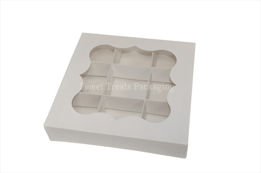 Empty White Boxes with Inserts-18 x 18 x 3.5cm