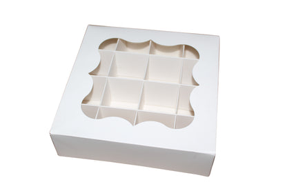 Large White window section boxes - 18x18x5cm