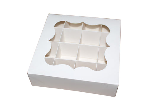 Large White window section boxes - 18x18x5cm
