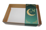 Clear Lid Box With Green Eid Mubarak sleeve - 20 x 14 x 3.5cm