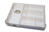 Clear lid White box with Happy Birthday sleeve - 26 x 20 x 5cm