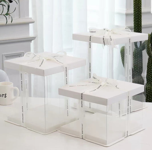 Clear Square Cake Box - 8 Inch