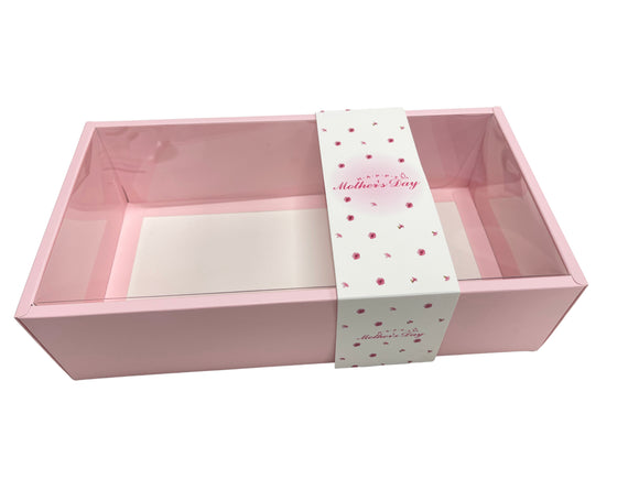 Clear Lid Border Boxes With Happy Mothers Day Sleeve - 30x16x8cm