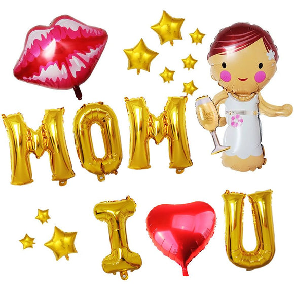 Mothers Day ‘ Mom I ❤️ U ‘ Balloon Setup