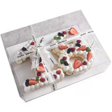 Number cake clear box with cake board
