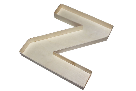 Wooden fillable letter “Z”