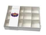 Clear lid White box with Eid Mubarak sleeve - 26 x 20 x 5cm