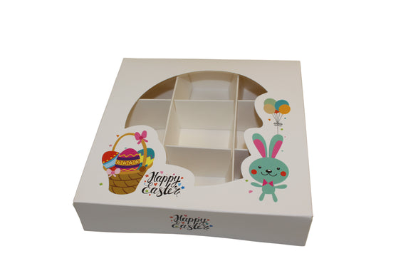Empty Easter Bunny Design Boxes with inserts - 15x15x3.5cm