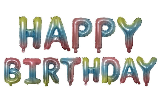 Happy Birthday Foil Balloon - Rainbow