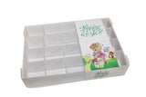 White Clear lid box with Easter Day sleeves - 20 x 14 x 3.5 cm