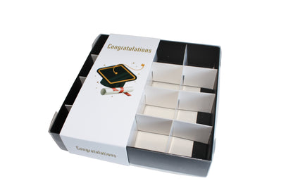 Clear Lid Box With Congratulations Graduation Sleeve - 15 x 15 x 3.5cm