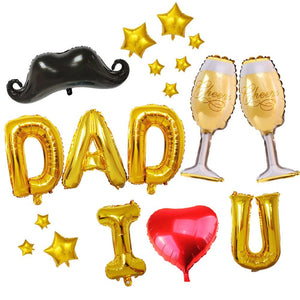 Fathers Day ‘ Dad I ❤️ U ‘ Balloon Setup