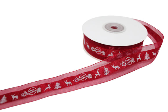 Red 'Merry Christmas' ribbons